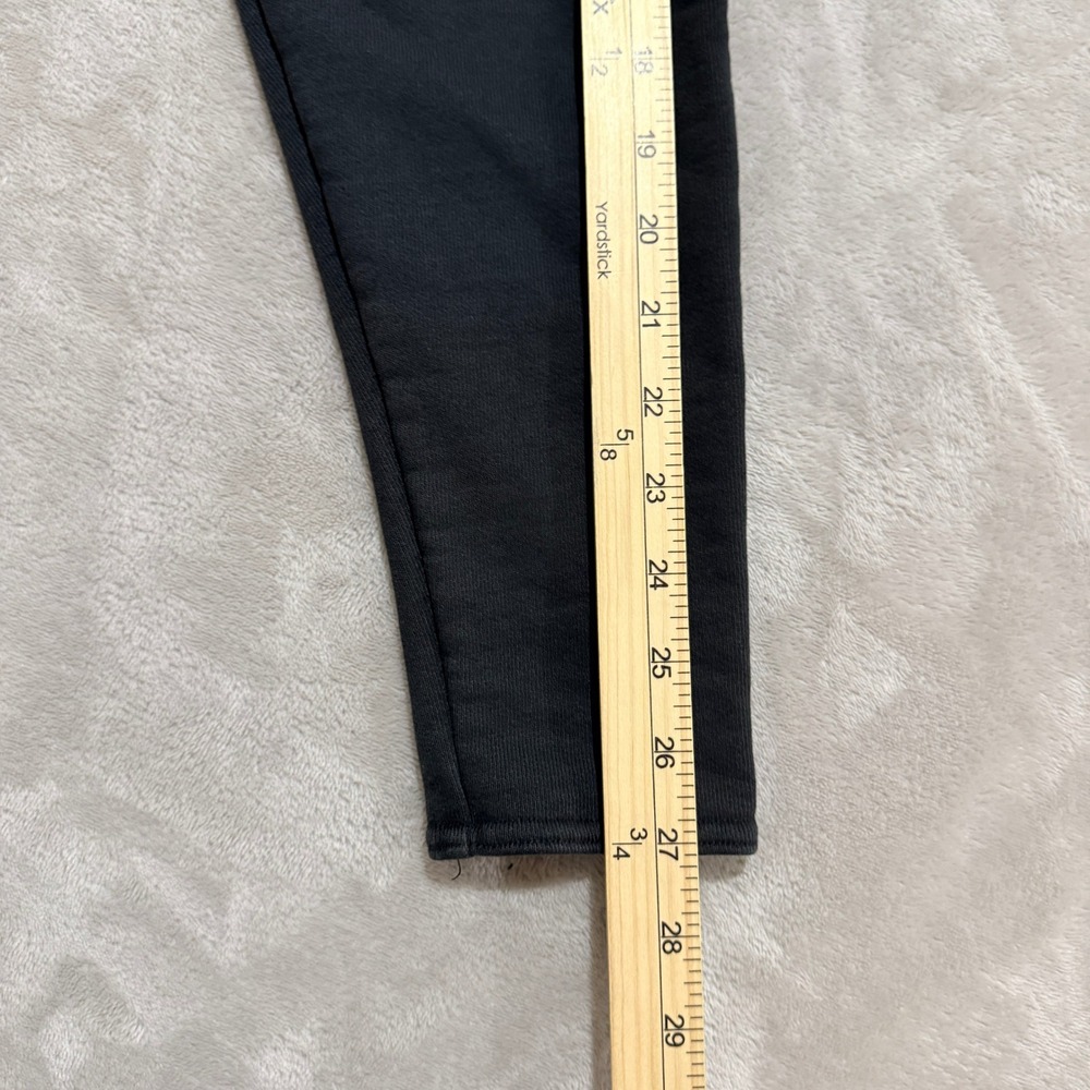 Alo Yoga Peak Cut Out Crop Hoodie Women M Black Cropped Relaxed Fit French Terry - Picture 8 of 9